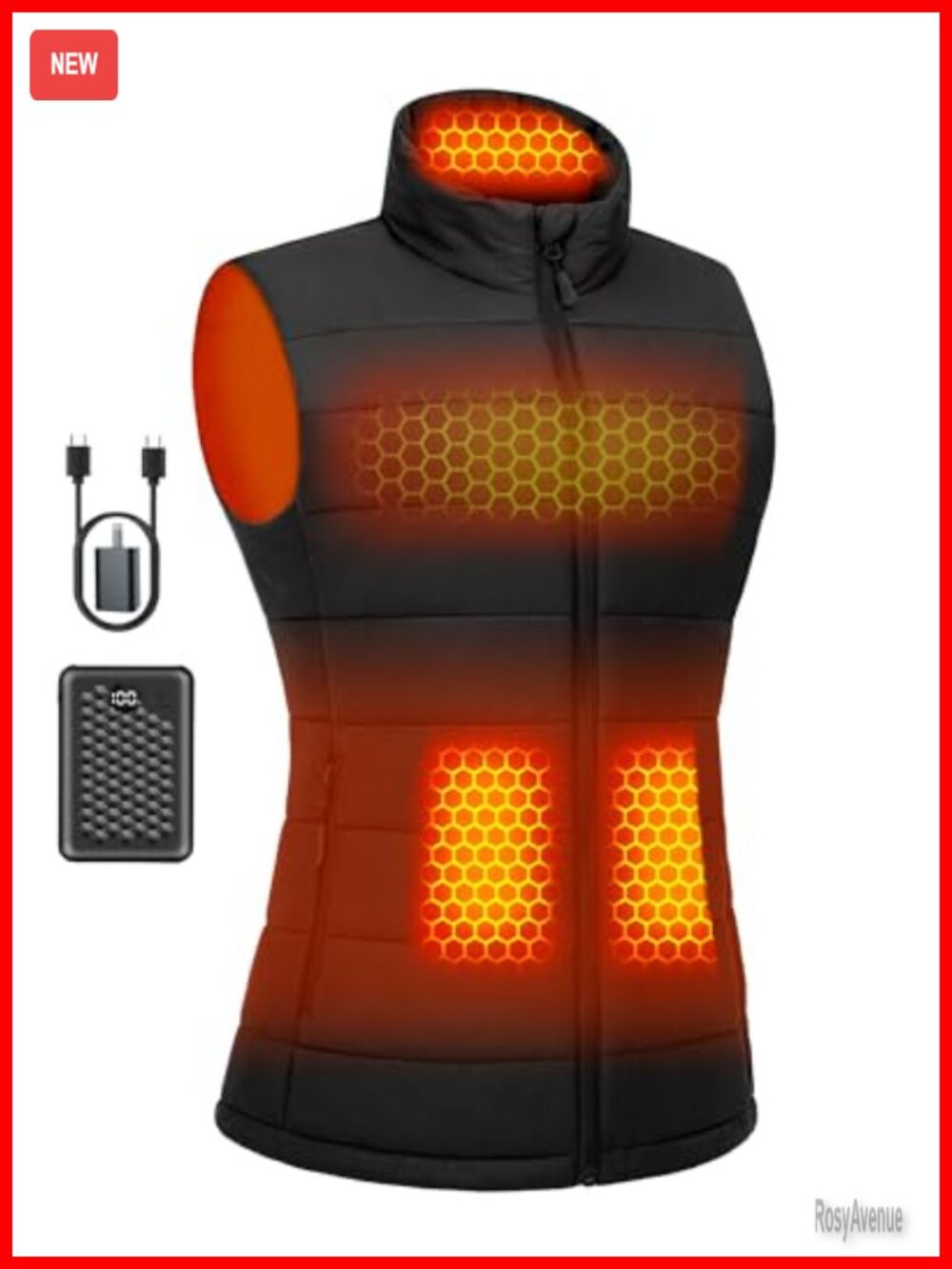 Graphene Heated Vest Women 7.4V Fast Charge Large Capacity Battery
